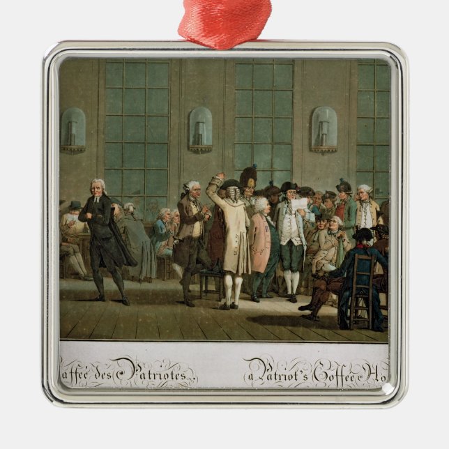 A Patriot's Coffee House Metal Ornament (Front)