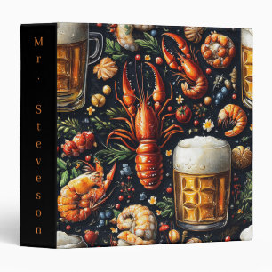 A pattern for beer and seafood lovers. binder