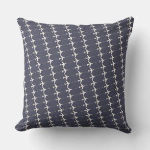 a pattern of airplanes . air theme throw pillow
