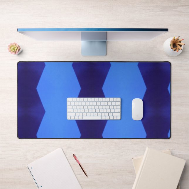 A Pattern of Dark & Baby Blue Lines Desk Mat (Office 1)