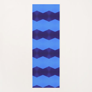 A Pattern of Dark & Baby Blue Lines Yoga Mat