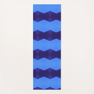 A Pattern of Dark & Baby Blue Lines Yoga Mat