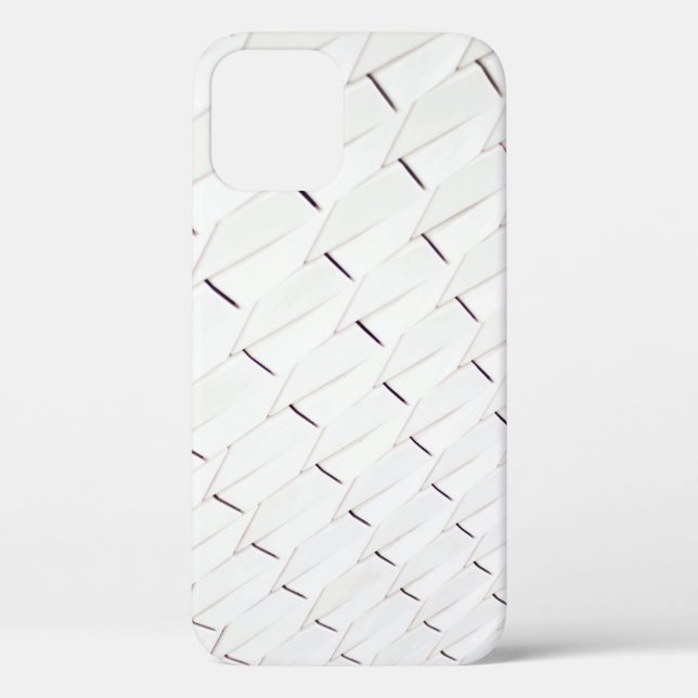 A pattern of white geometric shapes in a facade Case-Mate iPhone case (Back)