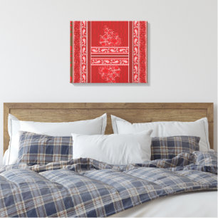 A patterned artwork displaying red and brown hues, canvas print