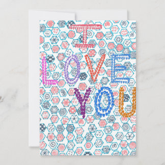 A Patterned Declaration of Love Holiday Card