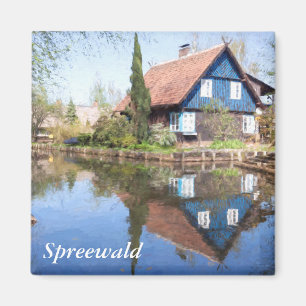 A peaceful canal in Spreewald Magnet