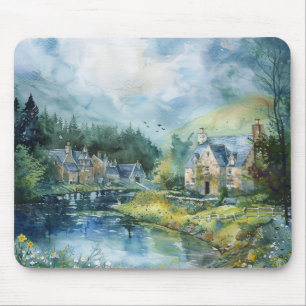 A Peaceful Scottish Village Mouse Pad