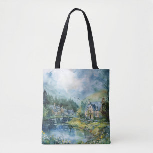 A Peaceful Scottish Village Tote Bag
