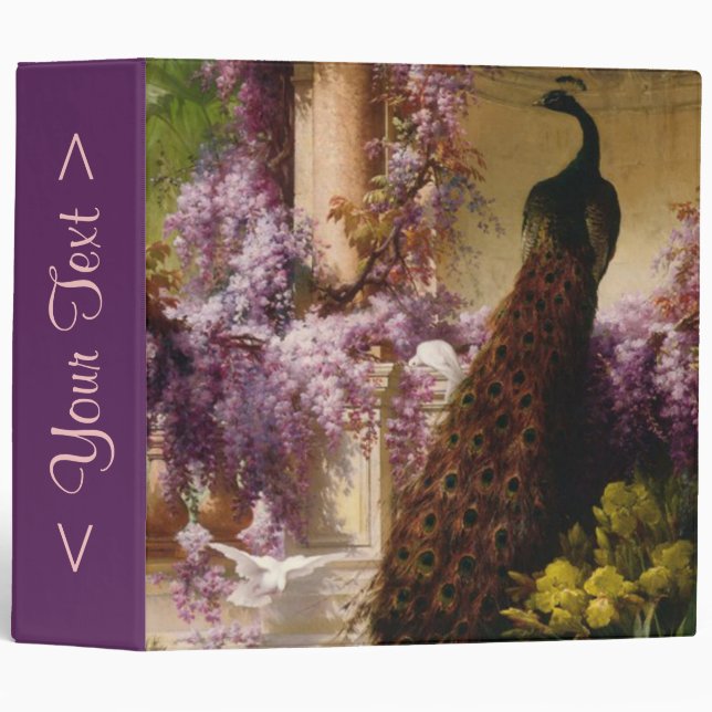 A Peacock and Doves in a Garden Binder (Front/Spine)
