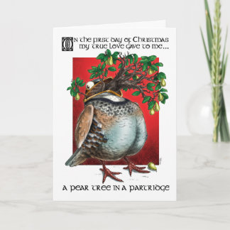 A Pear Tree in a Partridge Holiday Card
