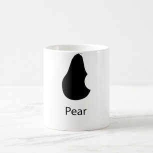 A pear with a bite! coffee mug