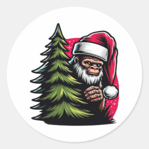 A Peek-A-Boo Christmas Classic Round Sticker
