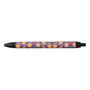 A pen with a colorful pattern