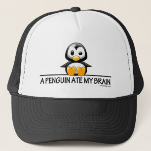 A Penguin Ate My Brain Trucker Hat
