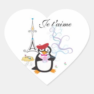 A Penguin in Paris Sticker