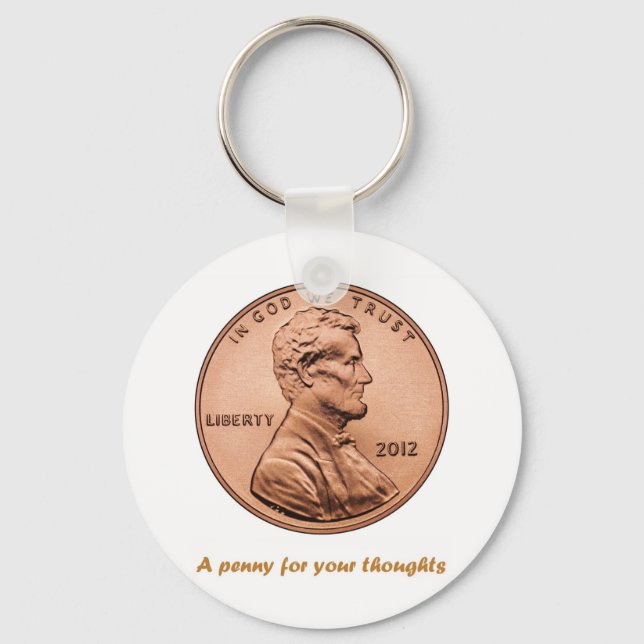 A penny for your thoughts keychain (Front)