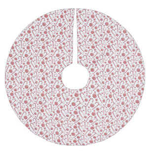 A Peppermint Spice Series Design 12 Brushed Polyester Tree Skirt