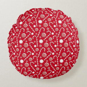 A Peppermint Spice Series Design 1 Round Pillow