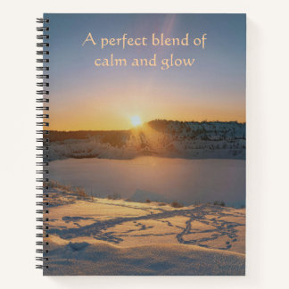 A Perfect Blend Calm Glow Winter  Notebook