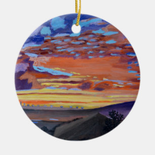 A perfect moment in time ceramic ornament