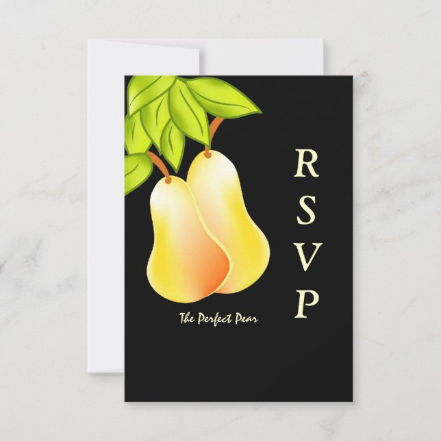 A "Perfect Pair" Fall Wedding RSVP Card (Front)