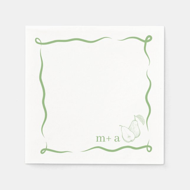 A Perfect Pear - Napkin (Front)