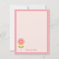 A Perfect Stem Flat Thank You Card