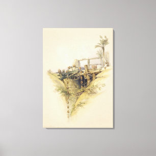 A Persian Water Wheel, used in raising water from Canvas Print