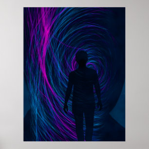 A person finds themselves lost in the algorithm Poster