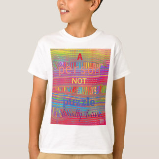 A Person, Not a Puzzle. Autism Acceptance, Rainbow T-Shirt