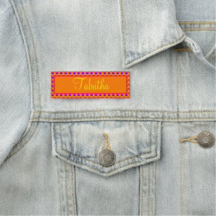 A Personalized Chequered Name Tag