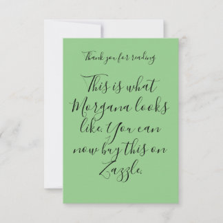 A Personalized Thank You Card