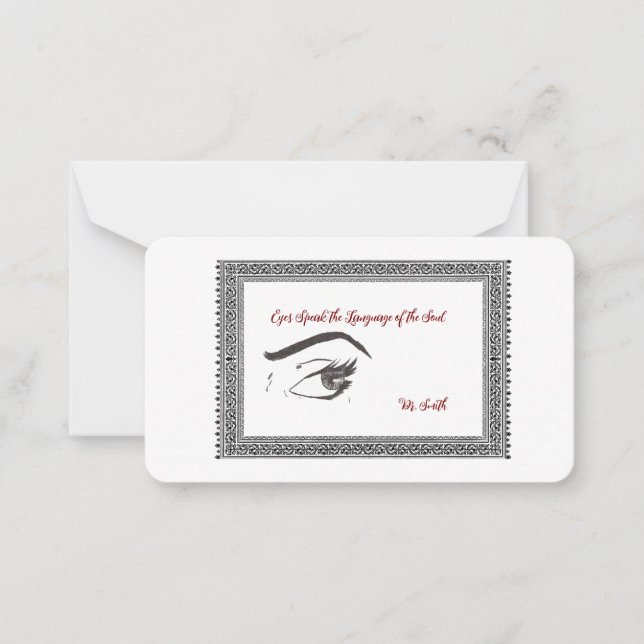A personalizing beautiful eye  Note Card (Front)