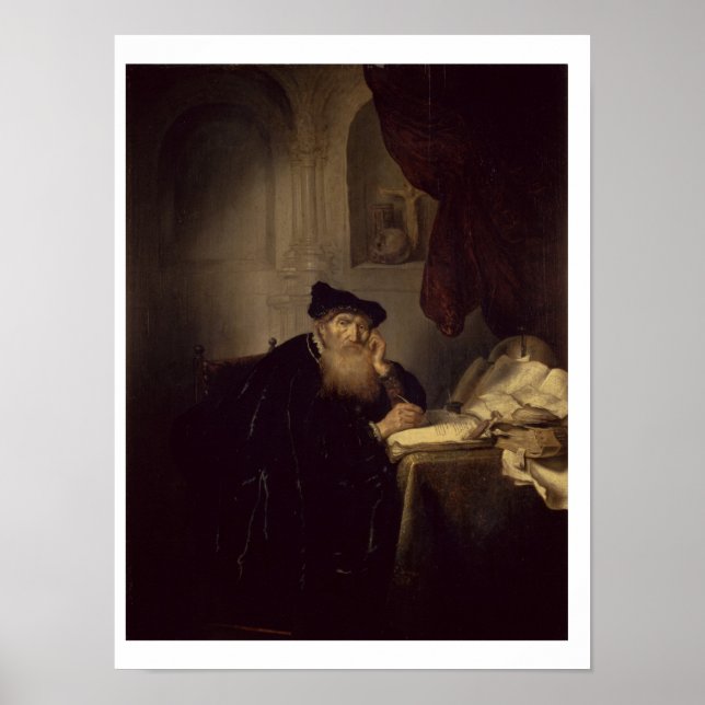 A Philosopher, 1635 (oil on panel) Poster (Front)