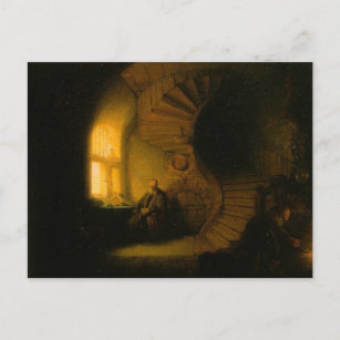 A Philosopher in Meditation by Rembrandt Postcard