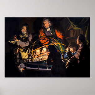 A Philosopher Lecturing on the Orrery Solar System Poster