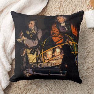 A Philosopher Lecturing on the Orrery Solar System Throw Pillow