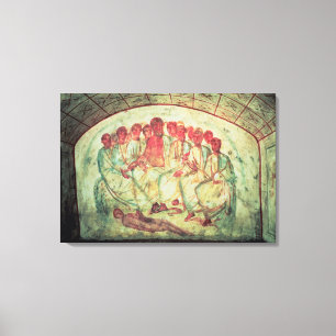 A Philosopher, possibly Aristotle, with his Discip Canvas Print