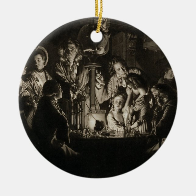 A Philosopher Shewing an Experiment on the Air Pum Ceramic Ornament (Front)