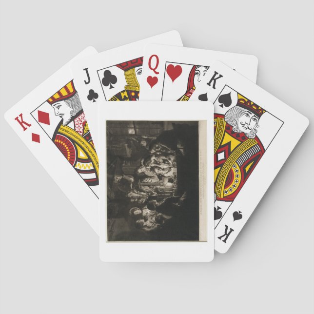 A Philosopher Shewing an Experiment on the Air Pum Playing Cards (Back)