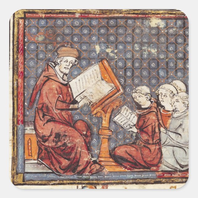 A Philosopher teaching in Paris Square Sticker (Front)