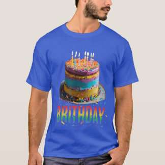 A Photo design Brithday cake colours design men's  T-Shirt
