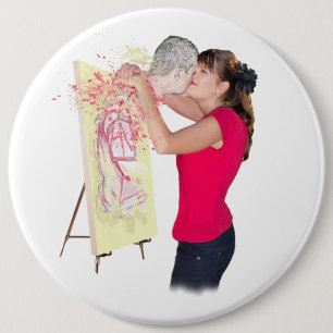 A Photo to symbolise the love and passion for art 6 Inch Round Button