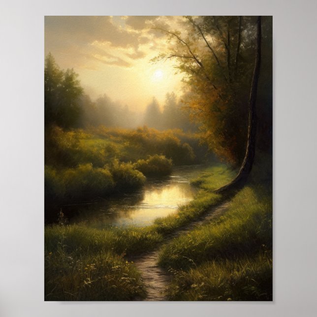 A Photographic Landscape Painting of Serene Cleari Poster (Front)