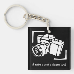 A picture is worth a thousand words photographer keychain