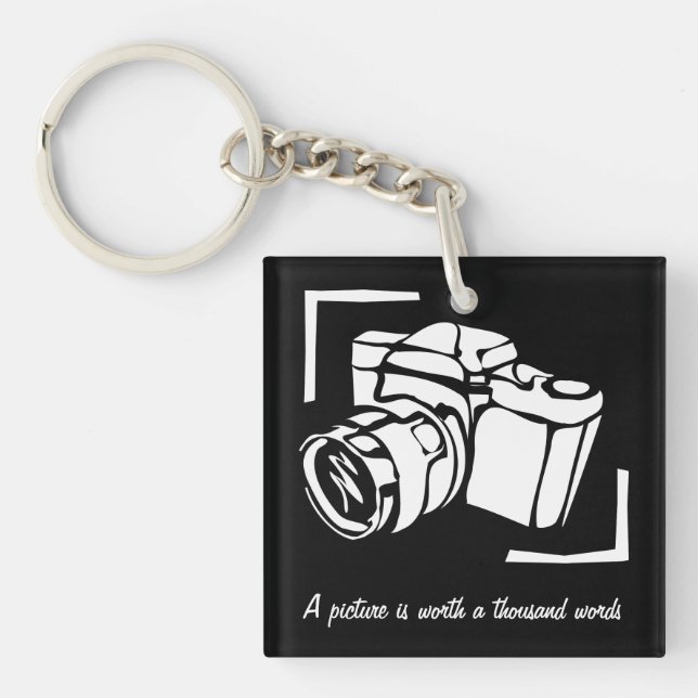A picture is worth a thousand words photographer keychain (Front)
