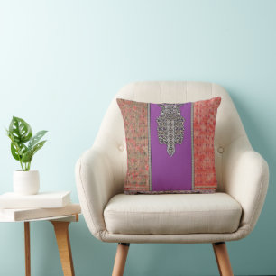 a picture of a scarf with a design on it throw pillow
