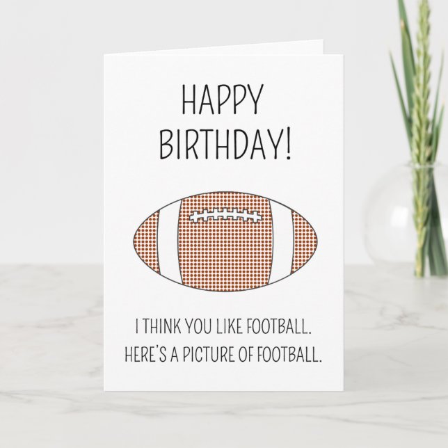A picture of football - Birthday card (US version) (Front)