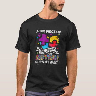 A Piece Of My Heart Has Autism My Aunt T-Shirt