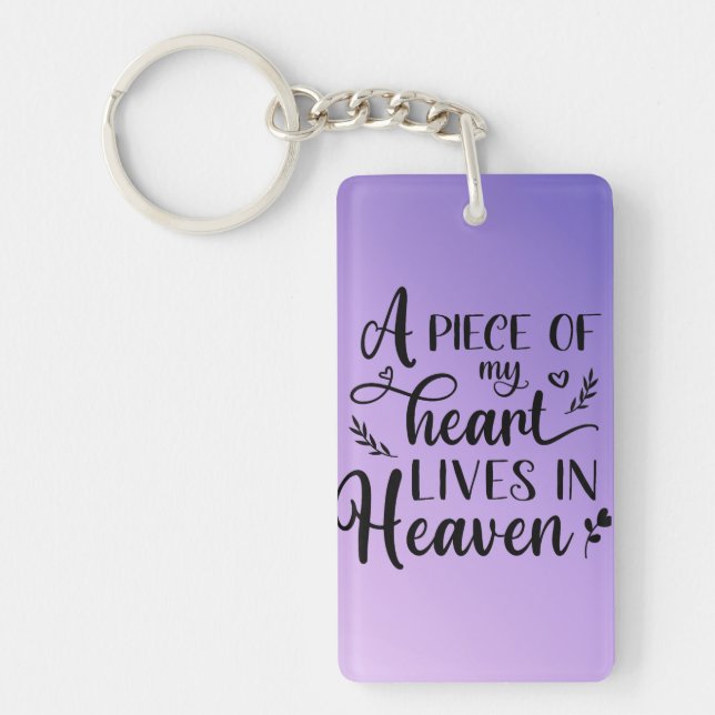 A Piece Of My Heart Lives In Heaven Keychain (Devant)